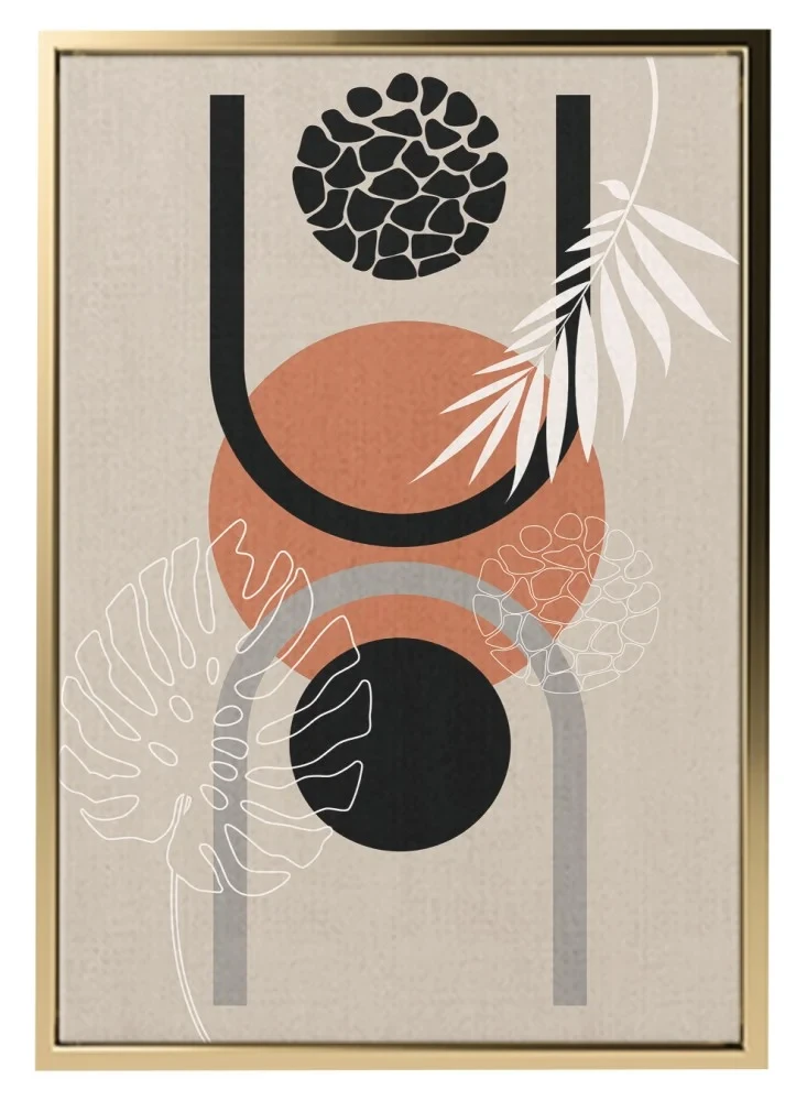 لوحات اوراق شجر كانفاس بتصميم أوراق استوائية